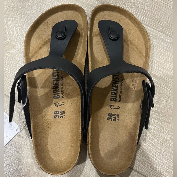 Birkenstock Gizeh Birko Flor Sandals Black 38 - Picture 2 of 6